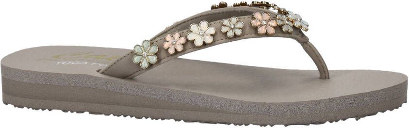 Skechers Meditation teenslippers taupe