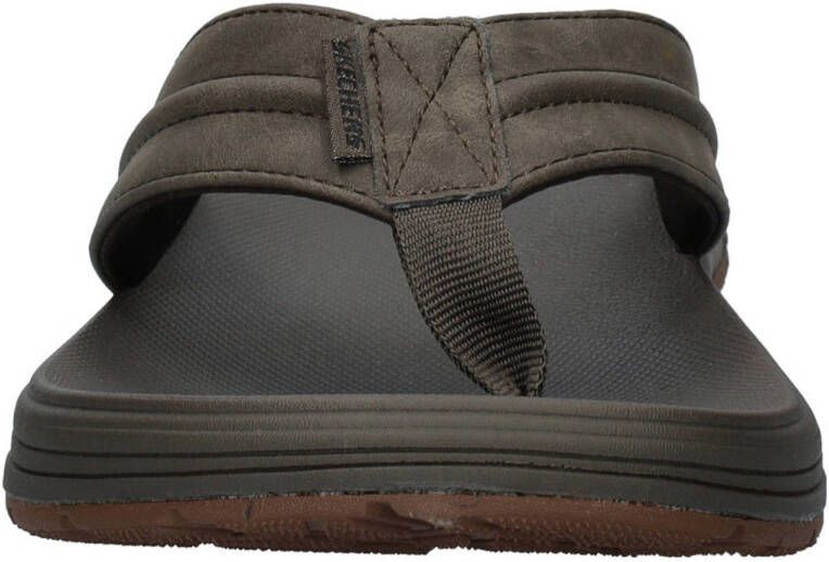 Skechers Patino teenslippers bruin