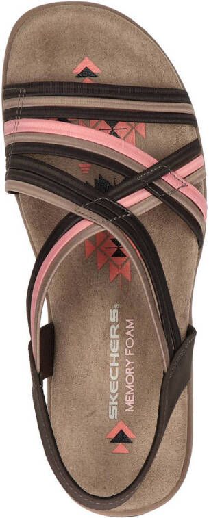 Skechers Reggae Slim sandalen bruin roze