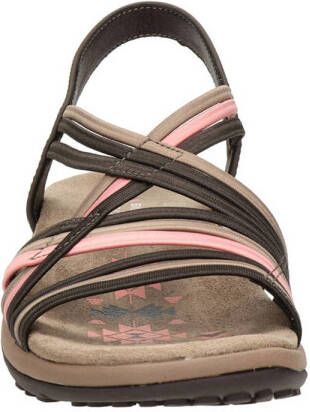 Skechers Reggae Slim sandalen bruin roze