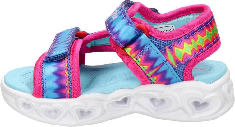 Skechers S-Lights Miss Vibrant sandalen met lichtgevende zool roze multi