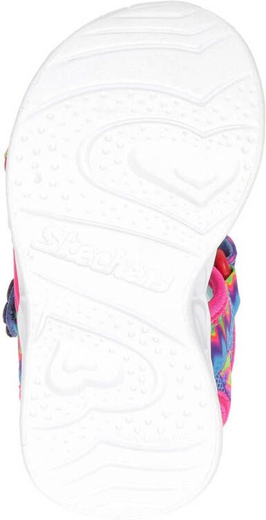 Skechers S-Lights Miss Vibrant sandalen met lichtgevende zool roze multi