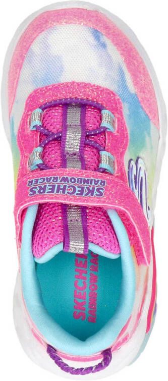 Skechers S Lights sneakers met glitters roze multi