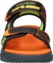 Skechers S-Slights Creature of Splash sandalen met lampjes zwart oranje Jongens Imitatieleer 28 - Thumbnail 4