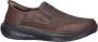 Skechers Slade leren slip-on sneakers bruin - Thumbnail 2