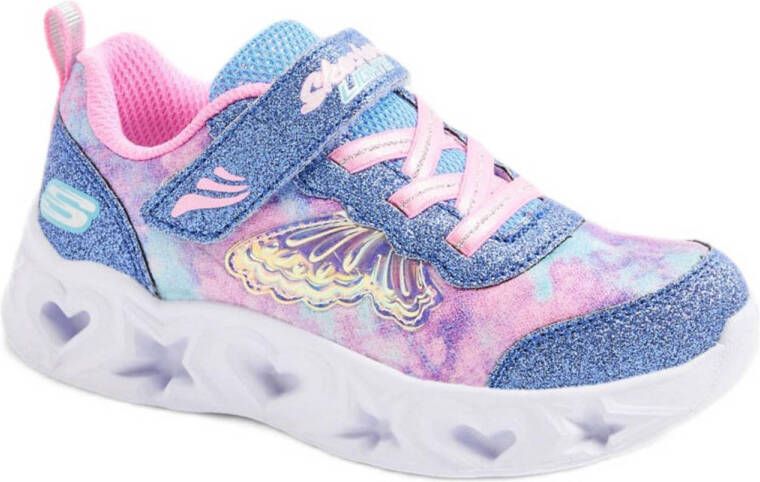 Skechers sneakers met lichtjes blauw roze