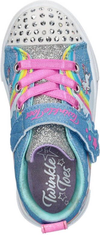 Skechers sneakers met lichtjes blauw roze