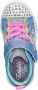 Skechers sneakers met lichtjes blauw roze - Thumbnail 2