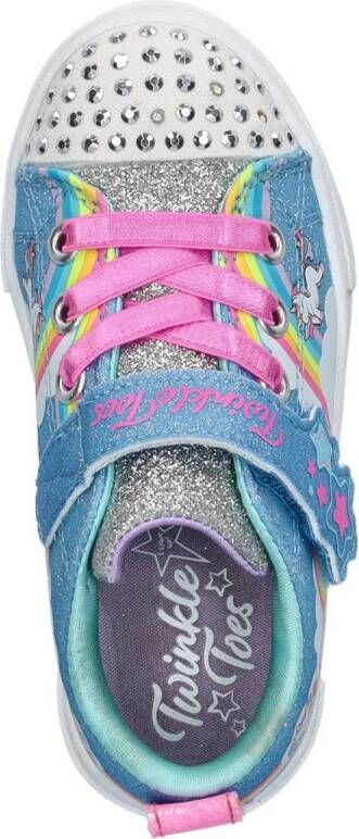 Skechers sneakers met lichtjes blauw roze