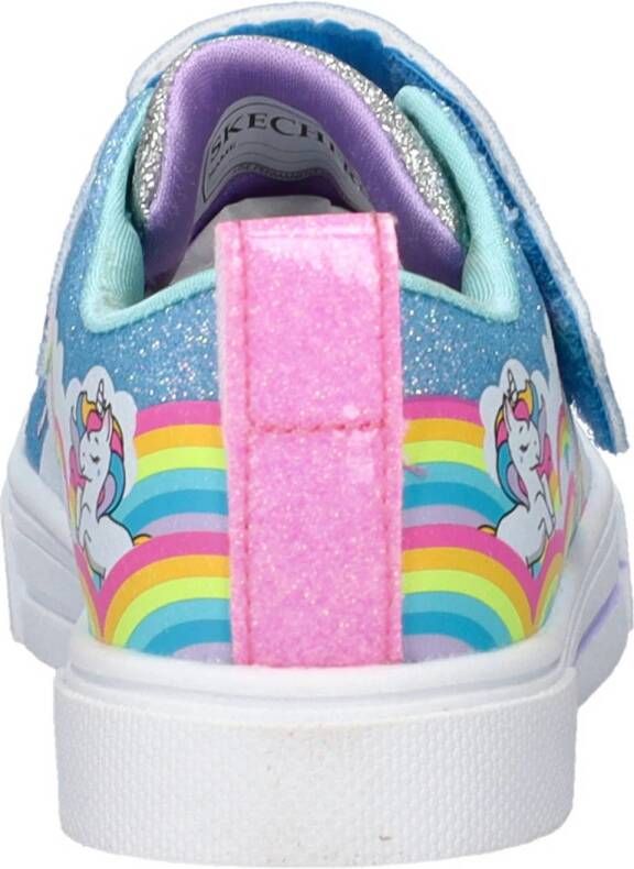 Skechers sneakers met lichtjes blauw roze