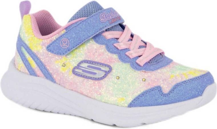 Skechers sneakers met lichtjes lila geel