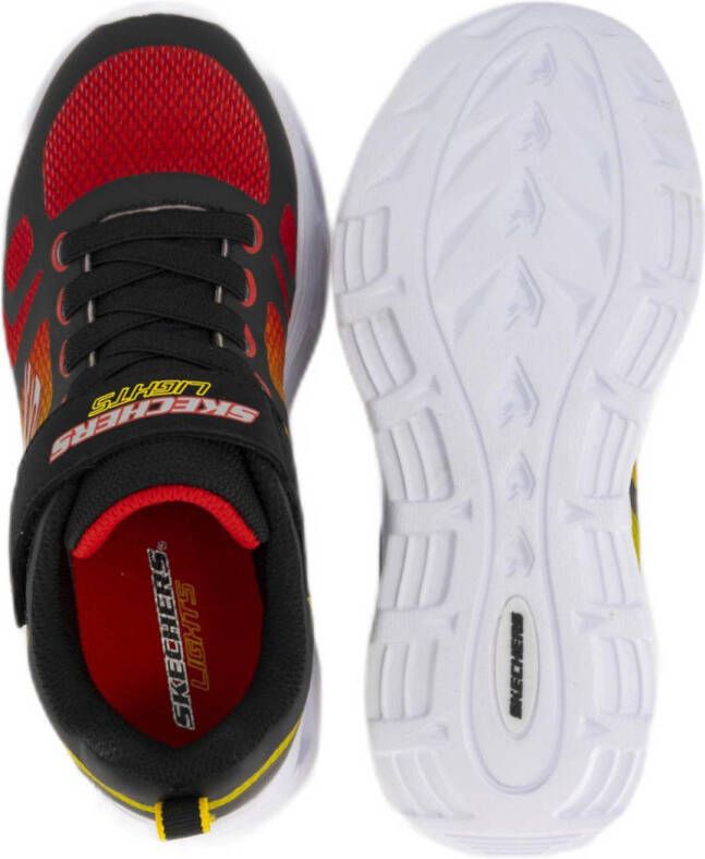 Skechers sneakers met lichtjes zwart rood