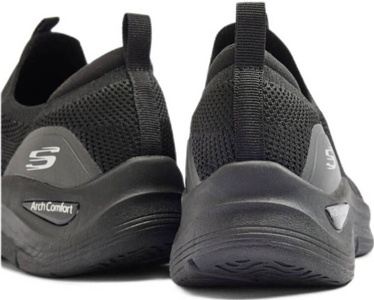 Skechers slip-on sneakers zwart