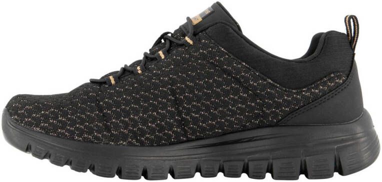 Skechers sneakers zwart goud