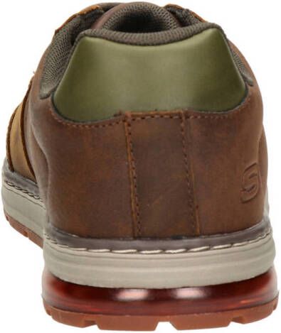 Skechers Streetwear leren veterschoenen bruin