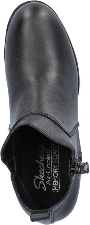 Skechers Taxi leren enkellaarzen zwart