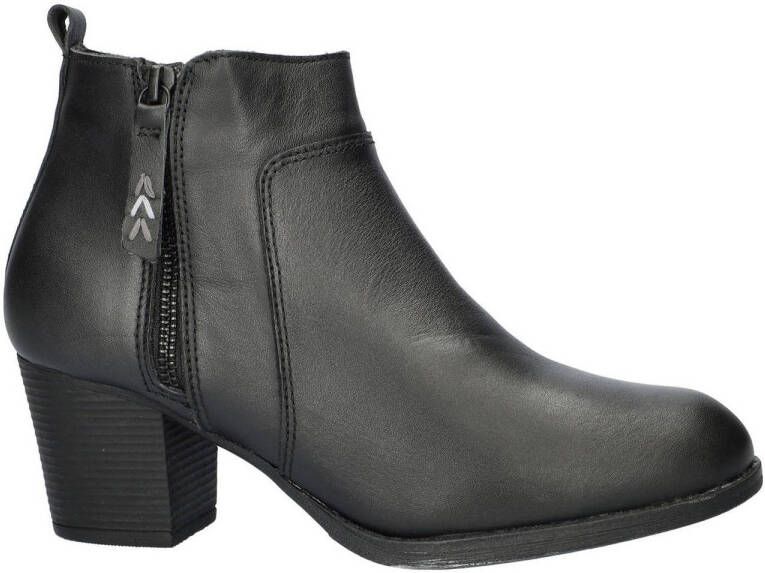 Skechers Taxi leren enkellaarzen zwart