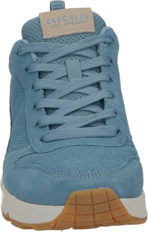 Skechers Uno suède sneakers blauw