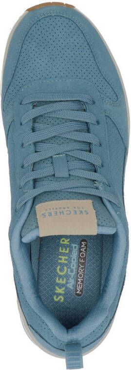 Skechers Uno suède sneakers blauw