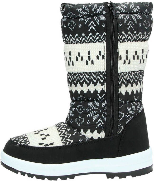 Snow Fun snowboots me tprint zwart wit