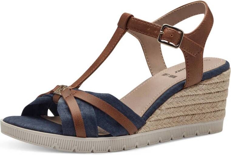 s.Oliver denim espadrilles blauw