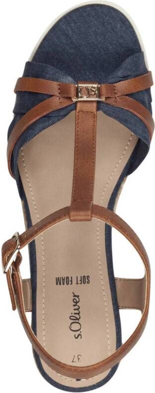 s.Oliver denim espadrilles blauw