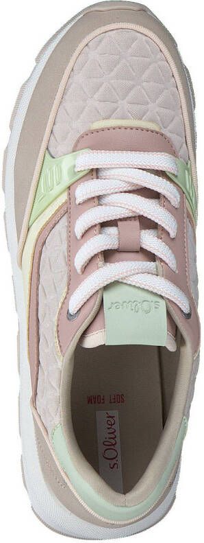 s.Oliver leren sneakers oudroze