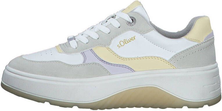 s.Oliver leren sneakers wit