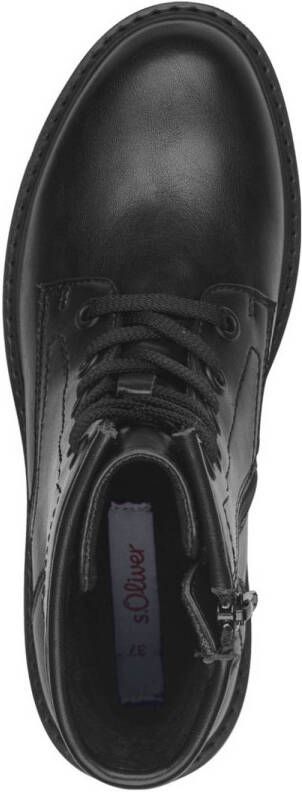 s.Oliver leren veterboots zwart