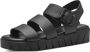 S.Oliver Zwarte Casual Platte Sandalen Vrouwen Black Dames - Thumbnail 7