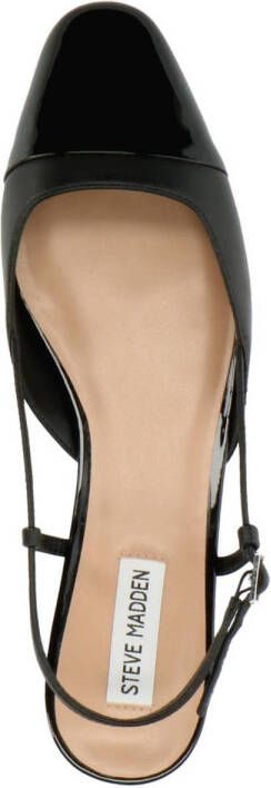 Steve Madden Belinda lakleren slingback ballerina's zwart