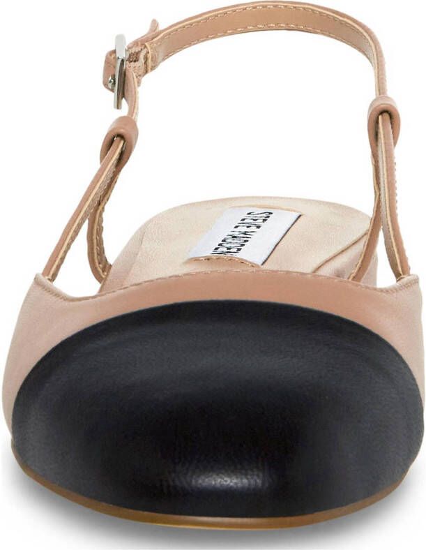 Steve Madden Belinda leren slingback ballerina's beige zwart