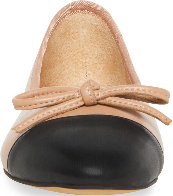 Steve Madden Ellison leren ballerina's beige zwart