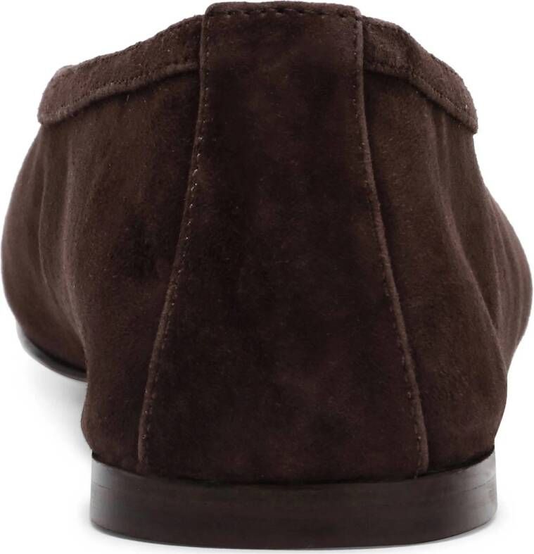 Steve Madden Leni suède ballerina's donkerbruin