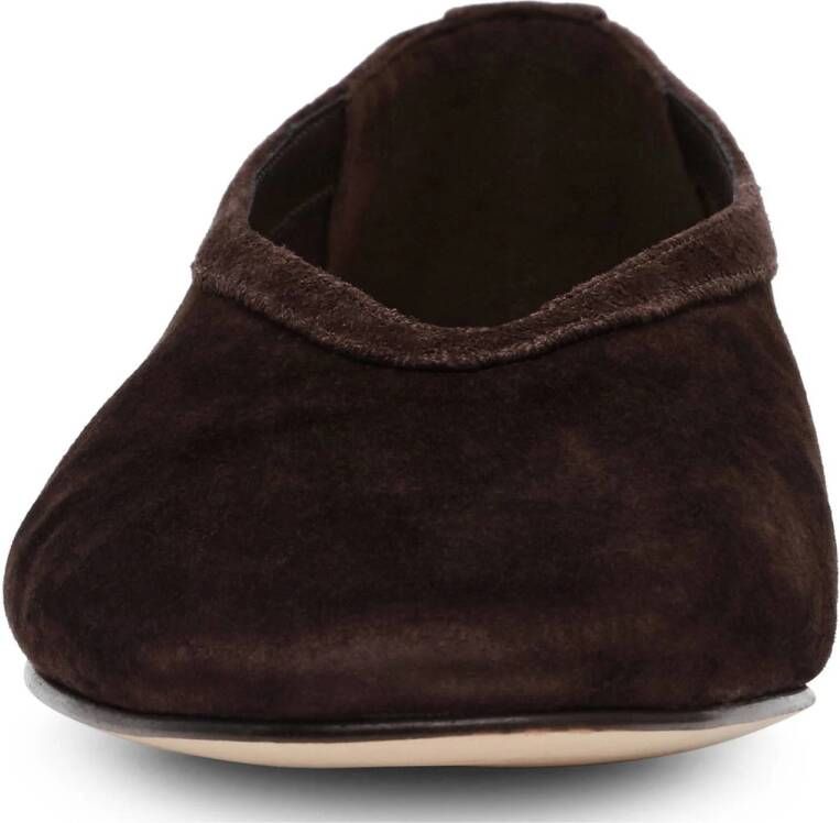 Steve Madden Leni suède ballerina's donkerbruin