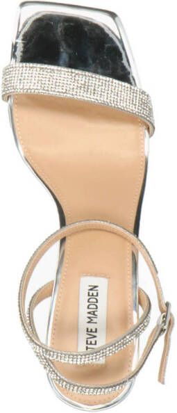 Steve Madden Luxe-R sandalettes met strass zilver