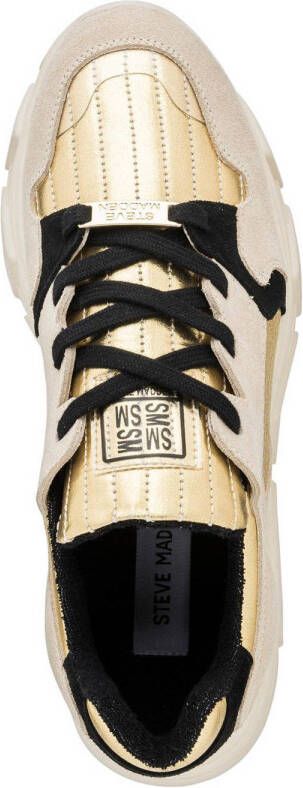 Steve Madden Poppy leren sneakers beige goud