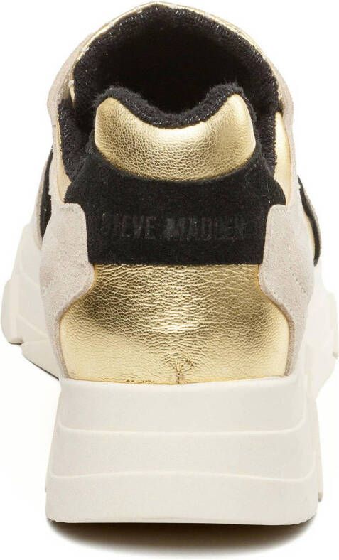 Steve Madden Poppy leren sneakers beige goud