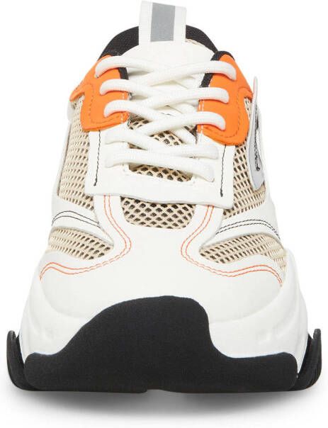 Steve Madden Possession chunky sneakers grijs wit oranje