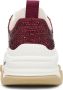 Steve Madden Privy chunky sneakers met strass donkerrood goud - Thumbnail 3