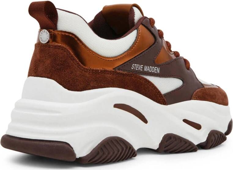 Steve Madden Progressive chunky sneakers brons zwart wit