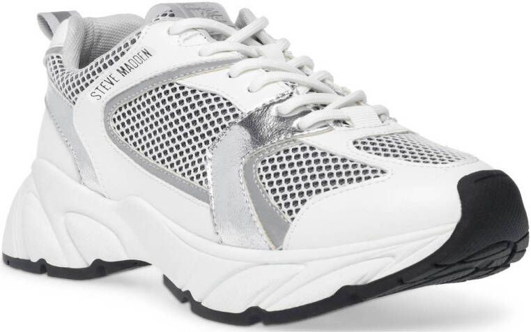 Steve Madden Standout chunky sneakers wit zilver