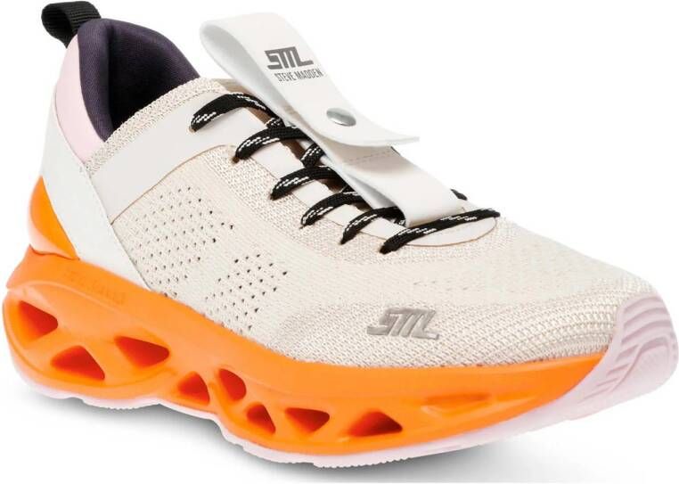 Steve Madden Surge 1 chunky sneakers taupe oranje