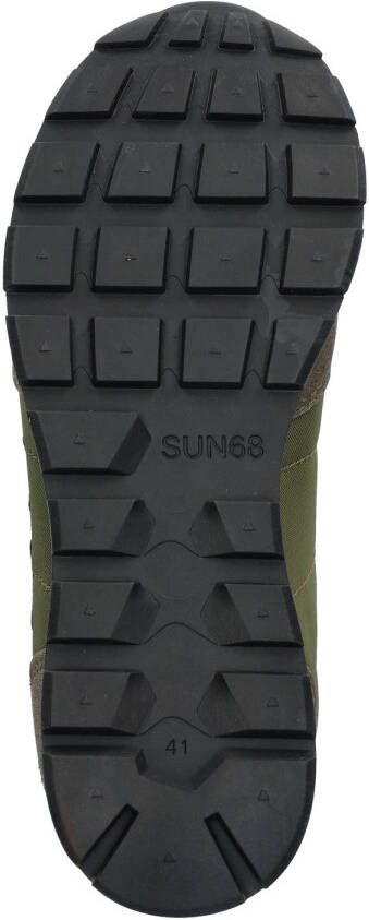 SUN68 Tom Fluo suède sneakers olijfgroen