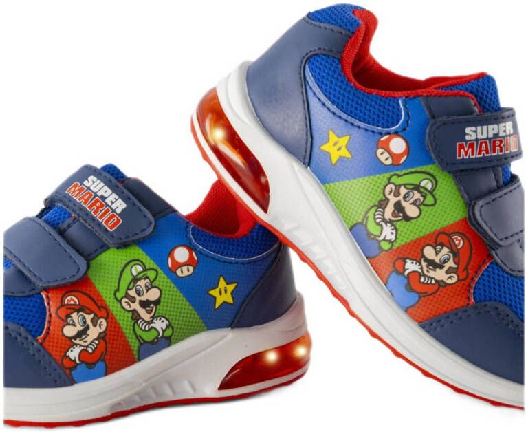 Super Mario sneakers met lichtjes blauw rood