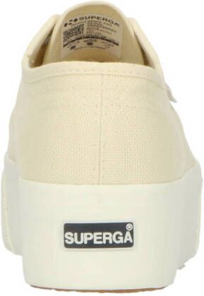 Superga canvas sneakers lichtgeel