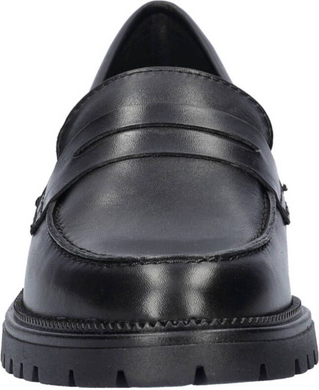 Tamaris chunky leren loafers zwart