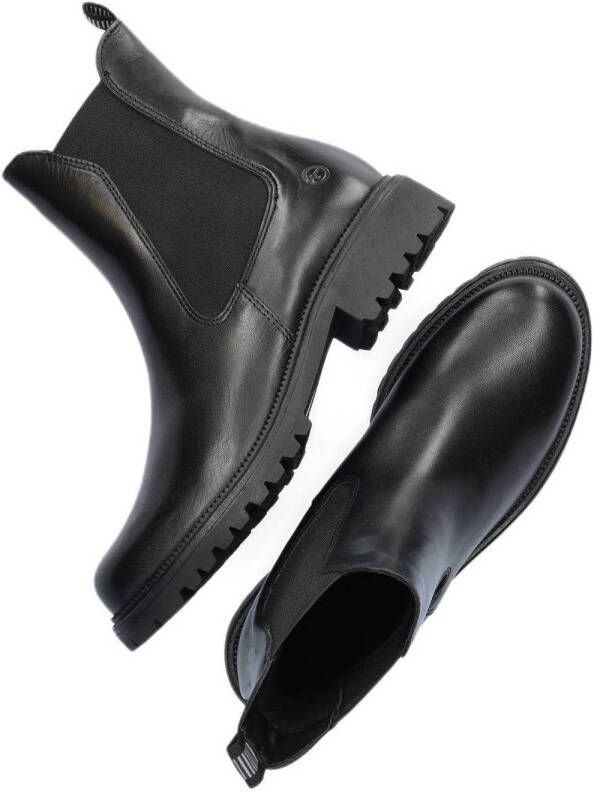 Tamaris leren chelsea boots zwart