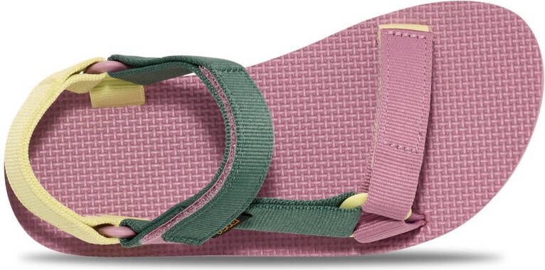 Teva Original Universal sandalen groen geel roze