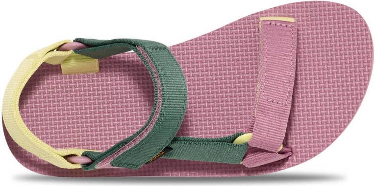 Teva Original Universal sandalen groen geel roze